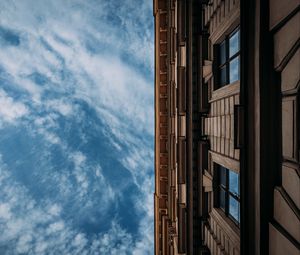 Preview wallpaper building, facade, architecture, bottom view, sky