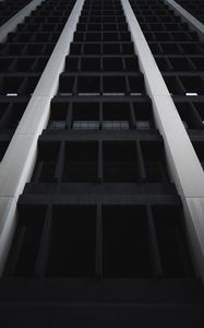 Preview wallpaper building, facade, architecture, construction, black and white