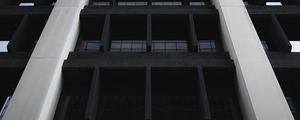 Preview wallpaper building, facade, architecture, construction, black and white