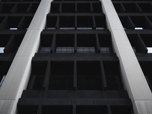 Preview wallpaper building, facade, architecture, construction, black and white