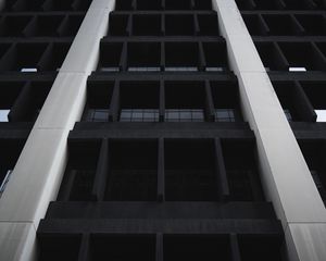 Preview wallpaper building, facade, architecture, construction, black and white