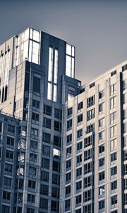Preview wallpaper building, facade, architecture, black and white