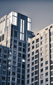 Preview wallpaper building, facade, architecture, black and white