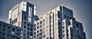 Preview wallpaper building, facade, architecture, black and white