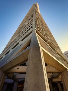 Preview wallpaper building, facade, architecture, concrete, bottom view