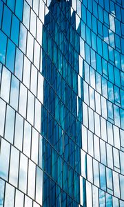 Preview wallpaper building, facade, architecture, glass, reflection, blue