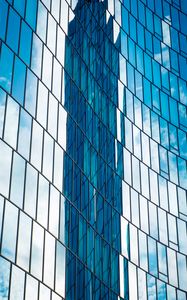 Preview wallpaper building, facade, architecture, glass, reflection, blue