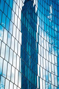Preview wallpaper building, facade, architecture, glass, reflection, blue