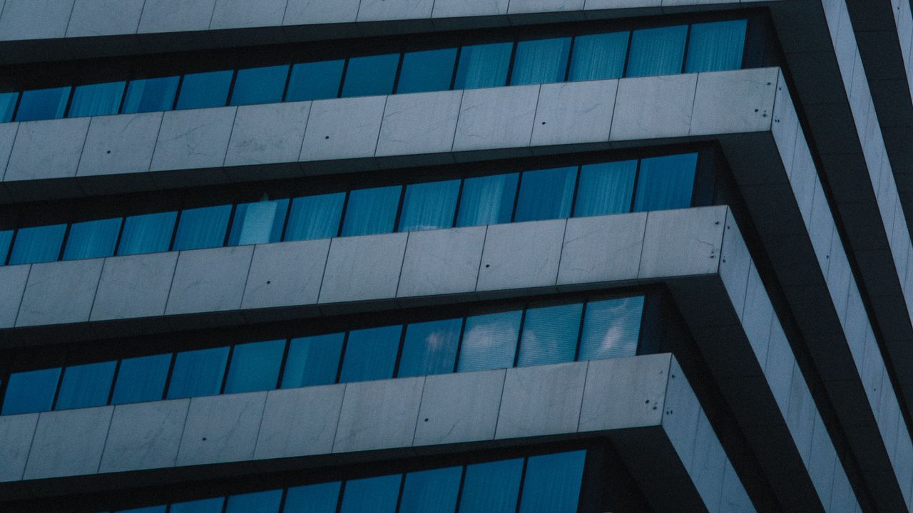 Wallpaper building, facade, architecture, windows, edges