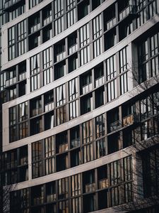 Preview wallpaper building, facade, architecture, windows, relief