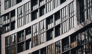 Preview wallpaper building, facade, architecture, windows, relief