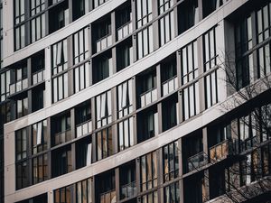 Preview wallpaper building, facade, architecture, windows, relief