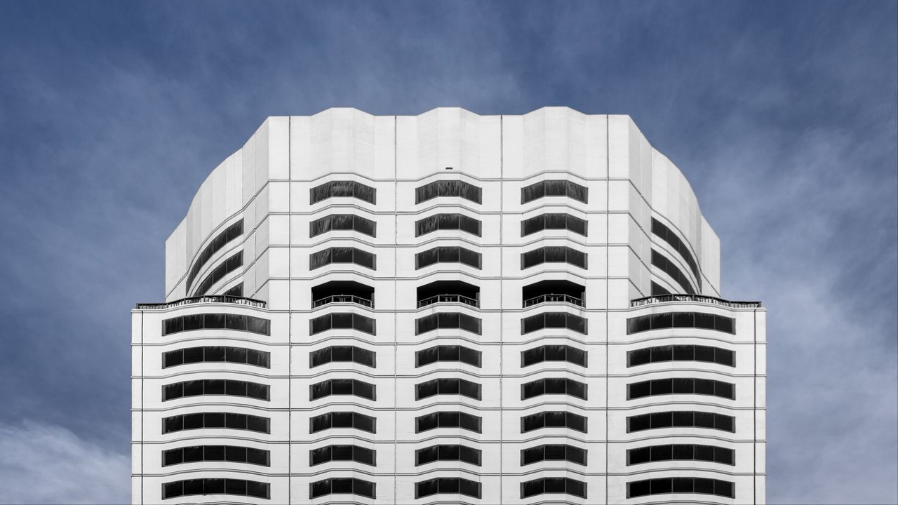Wallpaper building, facade, architecture, sky, white