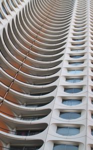 Preview wallpaper building, facade, architecture, white, balconies