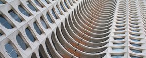 Preview wallpaper building, facade, architecture, white, balconies