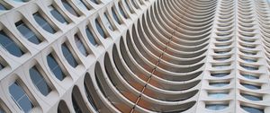 Preview wallpaper building, facade, architecture, white, balconies