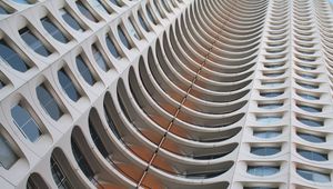 Preview wallpaper building, facade, architecture, white, balconies