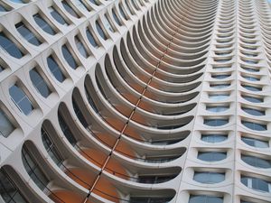 Preview wallpaper building, facade, architecture, white, balconies