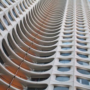 Preview wallpaper building, facade, architecture, white, balconies