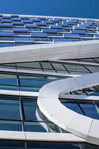 Preview wallpaper building, facade, architecture, wave, glass