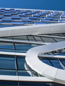 Preview wallpaper building, facade, architecture, wave, glass