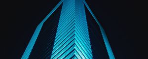 Preview wallpaper building, facade, backlight, glow, night