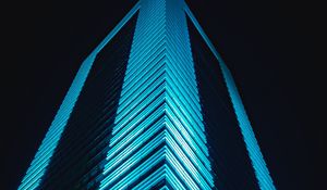 Preview wallpaper building, facade, backlight, glow, night