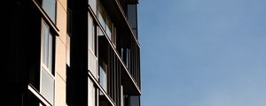 Preview wallpaper building, facade, balconies, sky