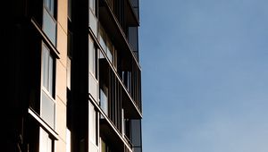 Preview wallpaper building, facade, balconies, sky