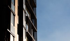 Preview wallpaper building, facade, balconies, sky