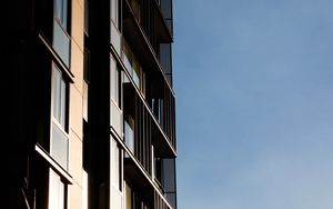 Preview wallpaper building, facade, balconies, sky