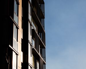 Preview wallpaper building, facade, balconies, sky