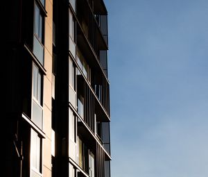 Preview wallpaper building, facade, balconies, sky