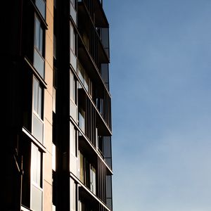 Preview wallpaper building, facade, balconies, sky