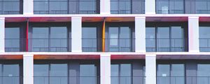 Preview wallpaper building, facade, balconies, architecture, windows