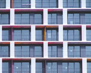 Preview wallpaper building, facade, balconies, architecture, windows