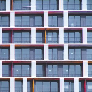 Preview wallpaper building, facade, balconies, architecture, windows