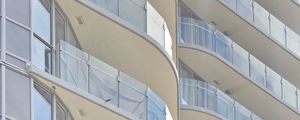 Preview wallpaper building, facade, balconies, white