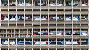 Preview wallpaper building, facade, balconies, windows