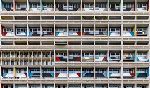 Preview wallpaper building, facade, balconies, windows