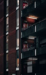 Preview wallpaper building, facade, balcony, architecture