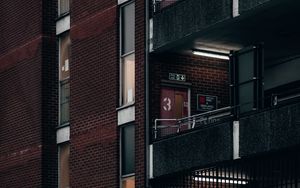 Preview wallpaper building, facade, balcony, architecture