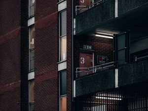 Preview wallpaper building, facade, balcony, architecture