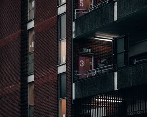 Preview wallpaper building, facade, balcony, architecture