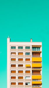 Preview wallpaper building, facade, balcony, architecture, minimalism
