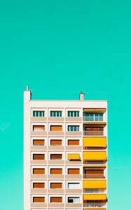 Preview wallpaper building, facade, balcony, architecture, minimalism