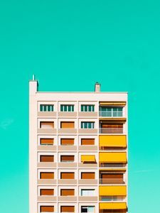 Preview wallpaper building, facade, balcony, architecture, minimalism
