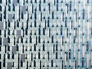 Preview wallpaper building, facade, blue, architecture, edges