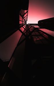 Preview wallpaper building, facade, bottom view, architecture, height, dark
