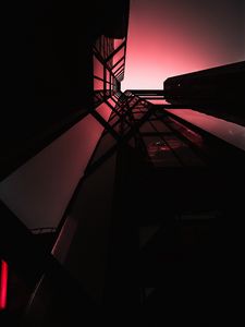 Preview wallpaper building, facade, bottom view, architecture, height, dark